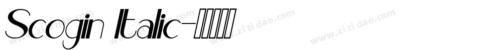 Scogin Italic字体转换